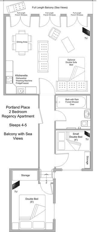 Appartamento Portland Place Hove Esterno foto